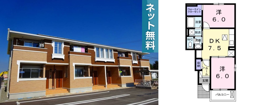 ラ・ナチュール 105の外観と間取り図