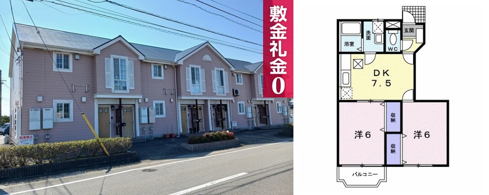 ソレイユ・ルヴァンA 103の外観と間取り図