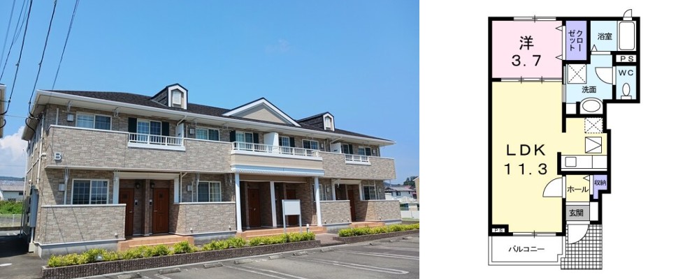 プリマベーラ B 102の外観と間取り図