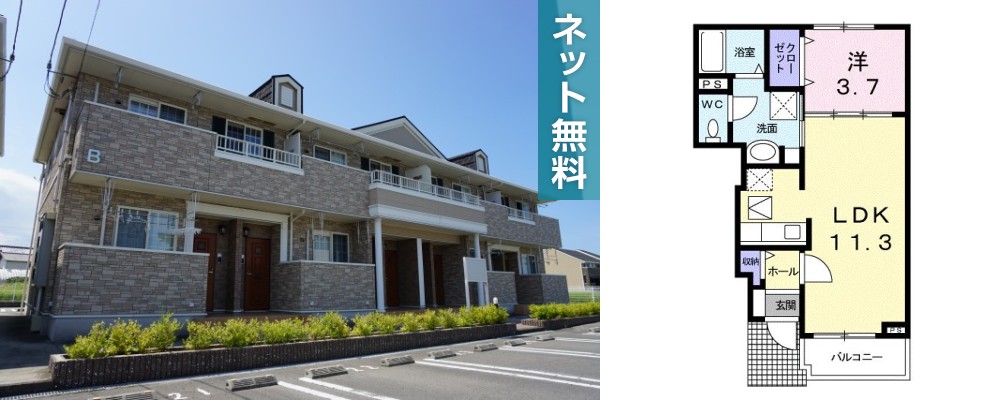 プリマベーラ B 103の外観と間取り図