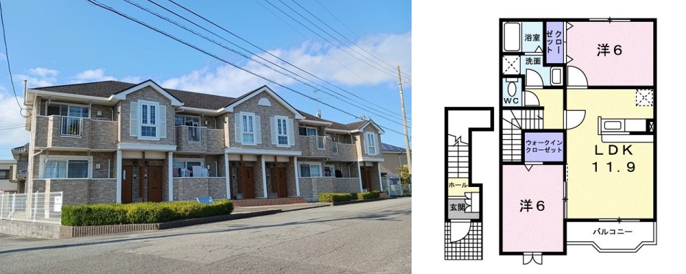 アルカンシエル 203の外観と間取り図
