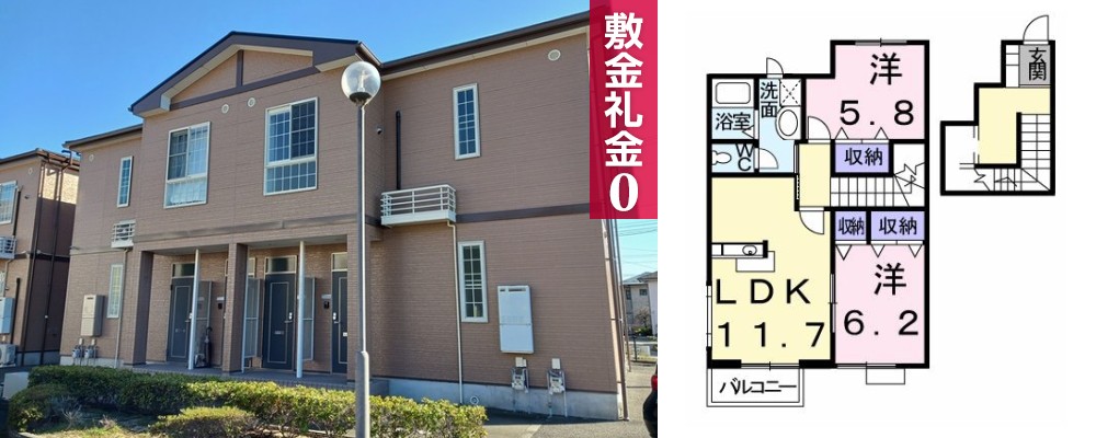 ラフィナート エスパシオ B 202の外観と間取り図