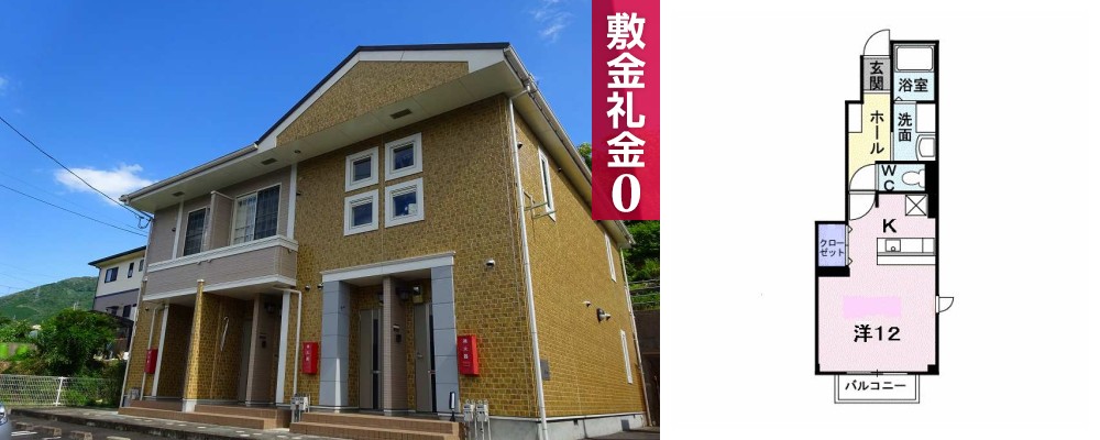 サニー・ヴィラ ケイ 101の外観と間取り図