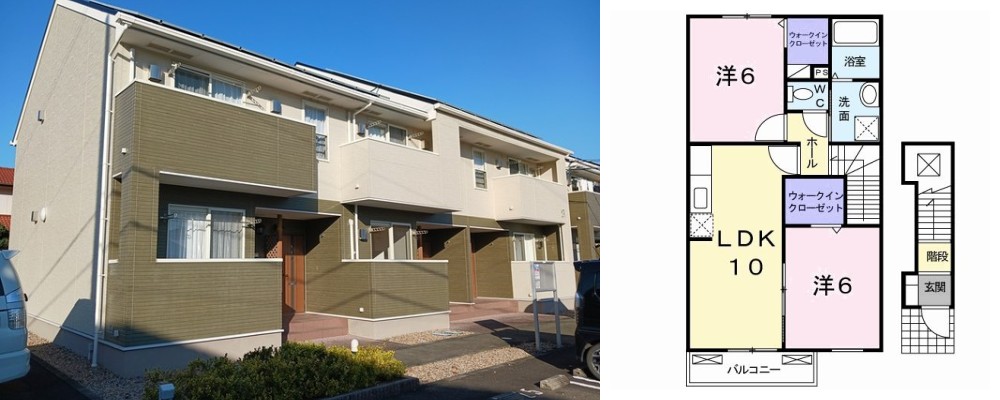 レモングラス A 202の外観と間取り図