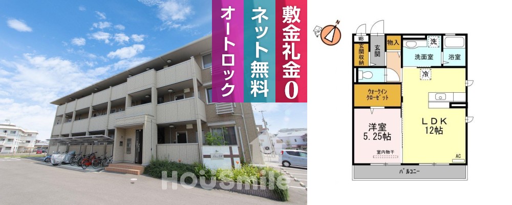 フェリーチェ大岡 101の外観と間取り図