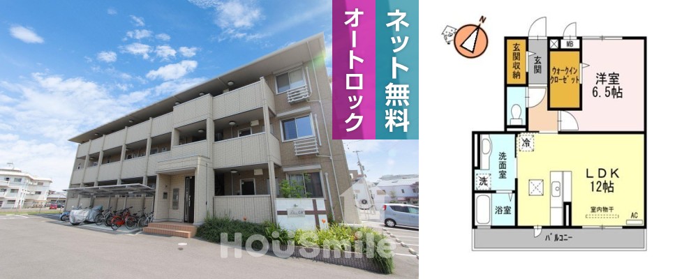 フェリーチェ大岡 203の外観と間取り図