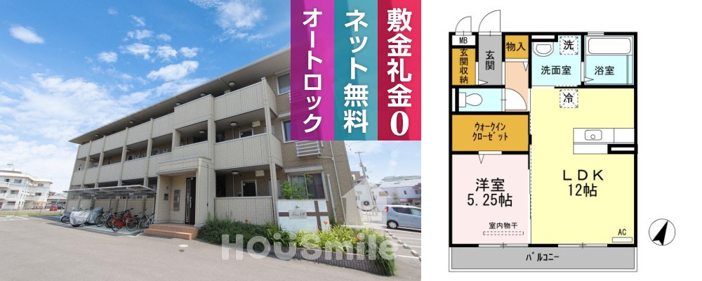 フェリーチェ大岡 302の外観と間取り図