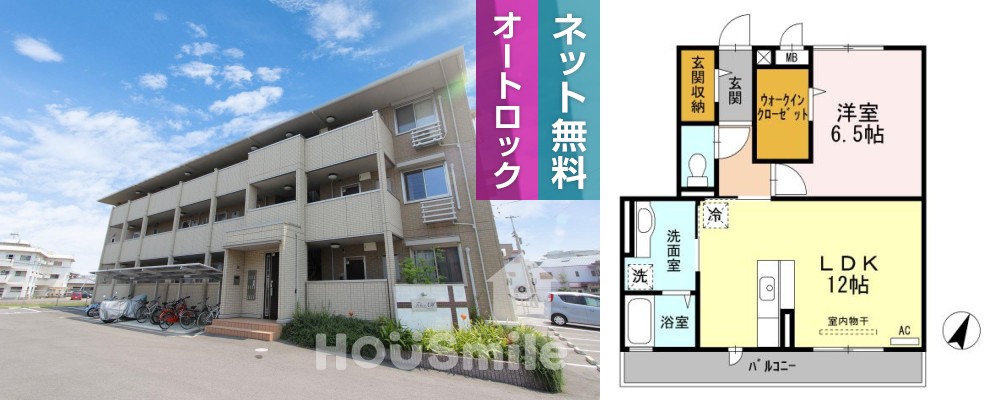 フェリーチェ大岡 303の外観と間取り図