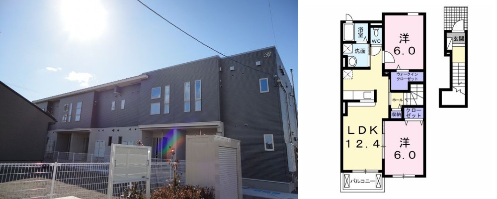 Dolce B 203の外観と間取り図