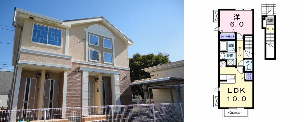 Felicity A 202の外観と間取り図