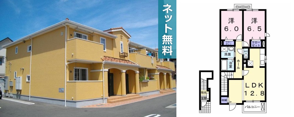 ファイン・ステージ B 205の外観と間取り図