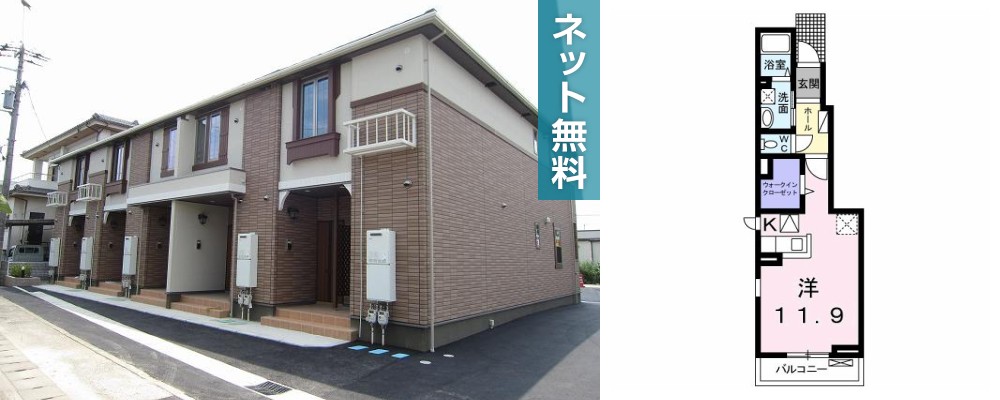 ヴィラ・グウルドイル 106の外観と間取り図