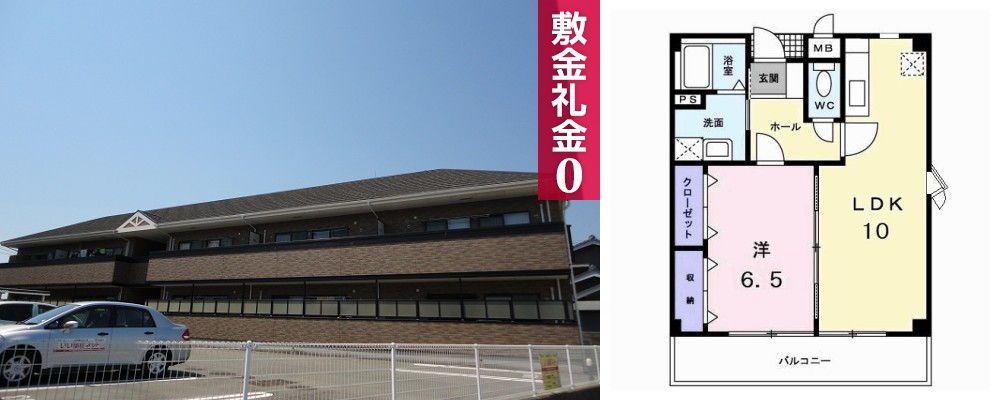 レジデンス・ノンノサン 201の外観と間取り図
