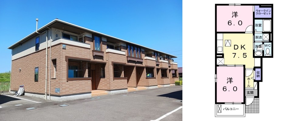 ミルト住吉III 101の外観と間取り図