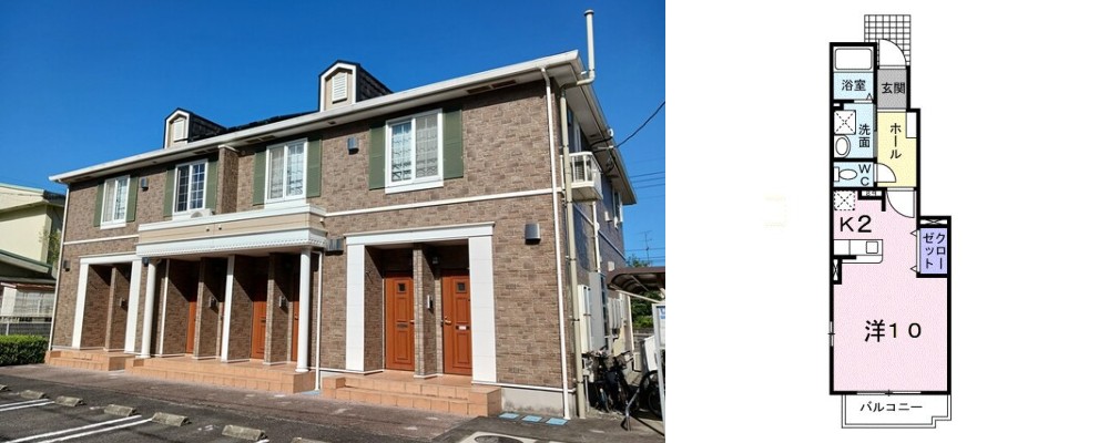 シャイニング 105の外観と間取り図