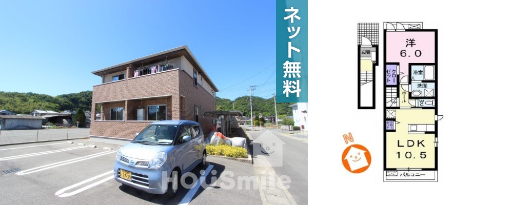 フィール グラッドA 201の外観と間取り図