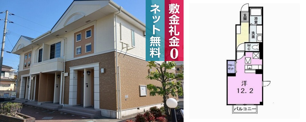 デュエル ミサキD 101の外観と間取り図
