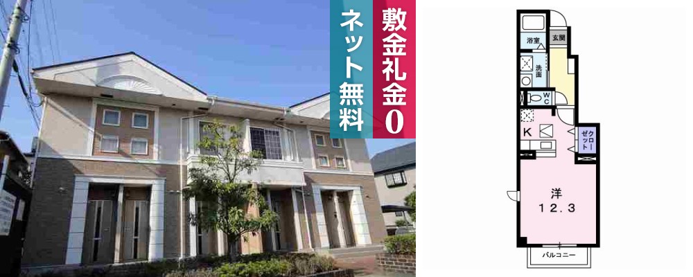 デュエル ミサキD 105の外観と間取り図
