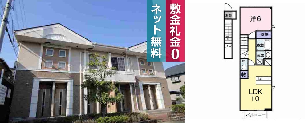デュエル ミサキD 201の外観と間取り図