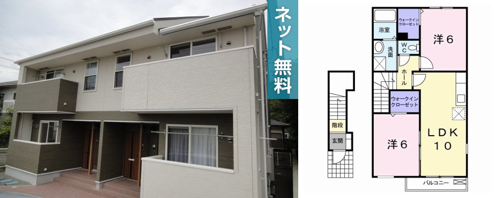 グリーンパレス 202の外観と間取り図