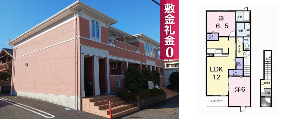 メルヴェイユー 202の外観と間取り図