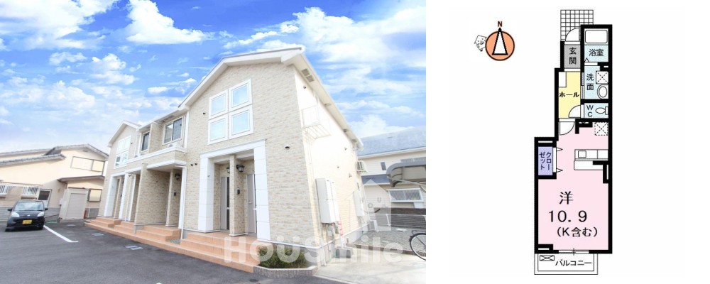 ライトハウス 102の外観と間取り図