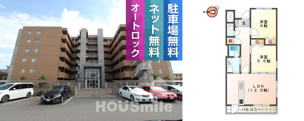 エスポワール 407の外観と間取り図