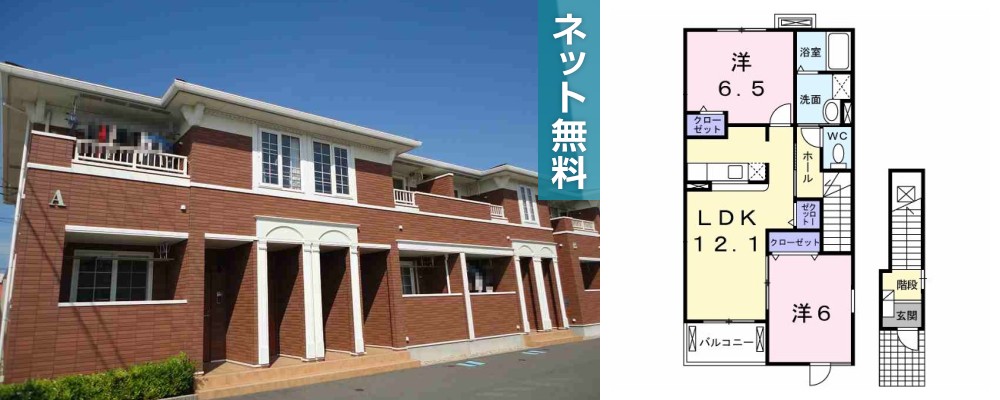 アンジェリカ A 203の外観と間取り図