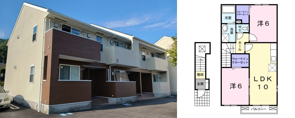 グリュックハウス B 203の外観と間取り図