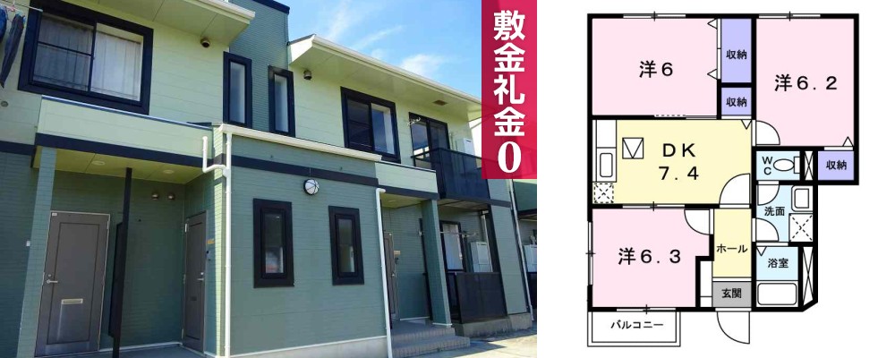 リヴィエールB 101の外観と間取り図