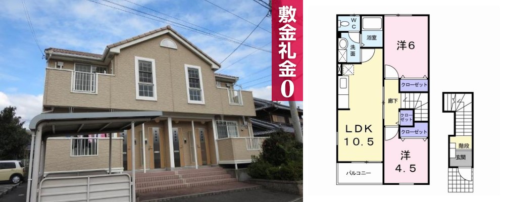 ドリーム夢 B 201の外観と間取り図