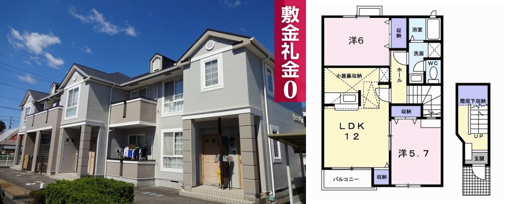 ジュネス99A 202の外観と間取り図