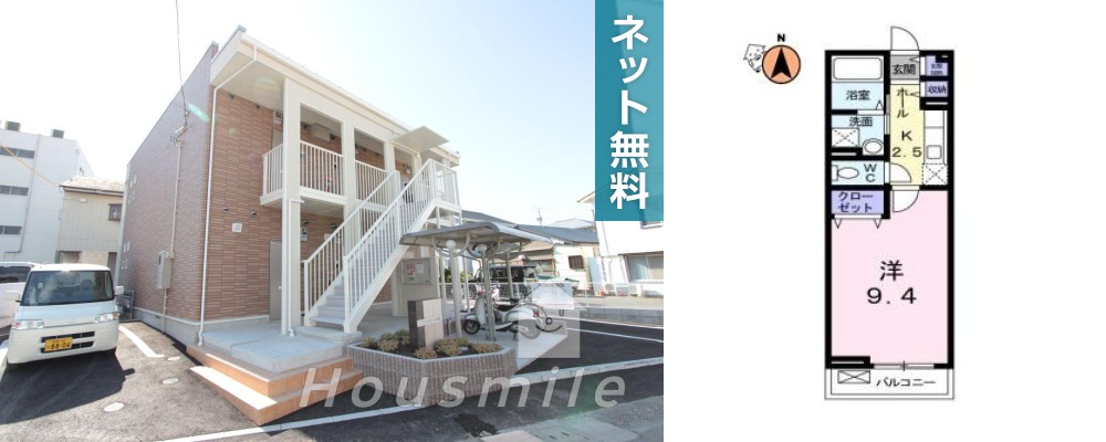 トロバドール中吉野 202の外観と間取り図