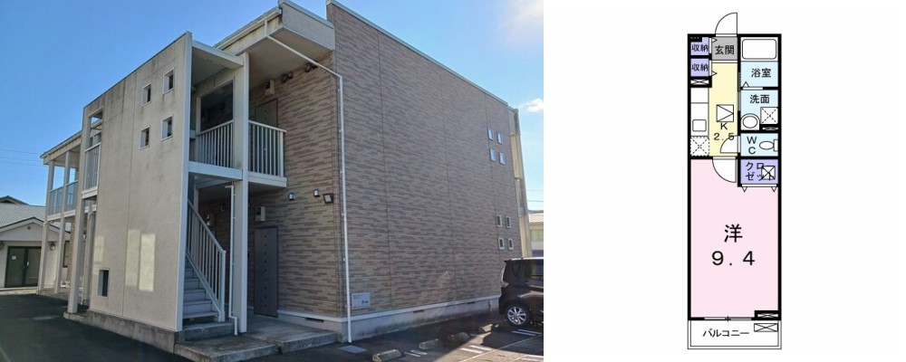 シャロル ワン 103の外観と間取り図