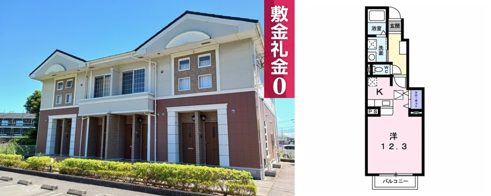 デュエル ミサキIII B 103の外観と間取り図