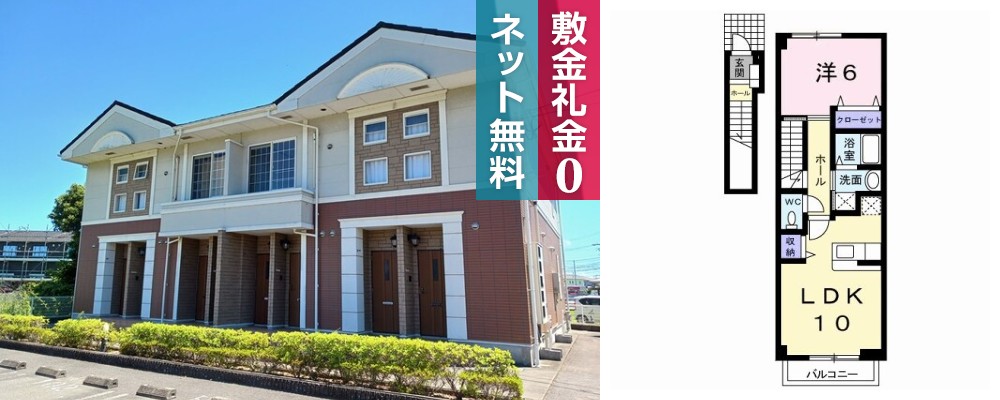 デュエル ミサキIII B 202の外観と間取り図