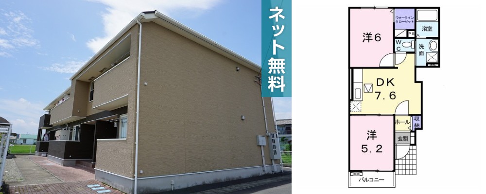 サニーブライト B 103の外観と間取り図