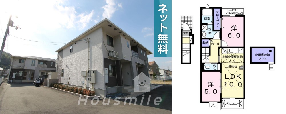 ストロベリーガーデンA 202の外観と間取り図