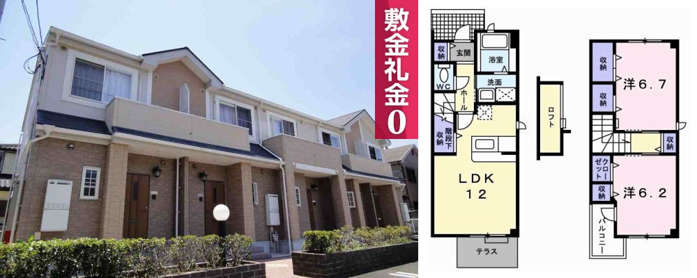 デュエル ミサキA 101の外観と間取り図