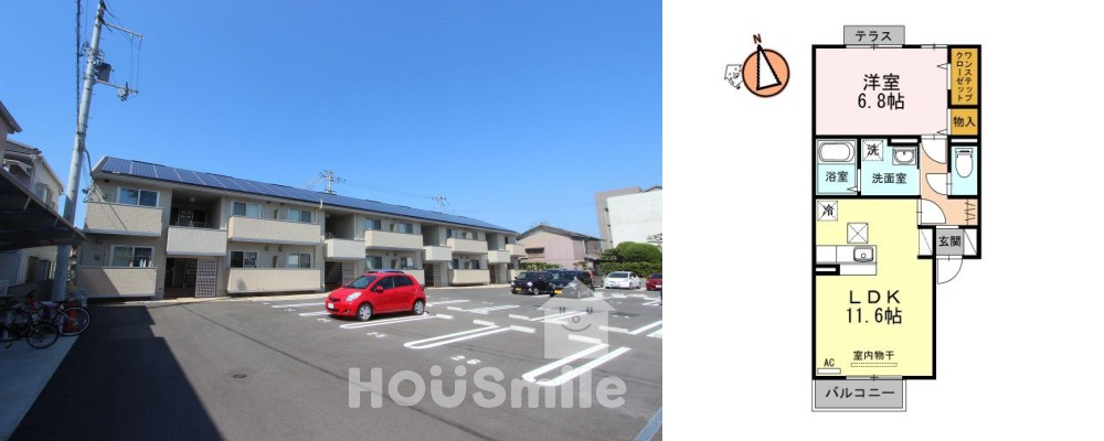 Ms’弐番館 106の外観と間取り図