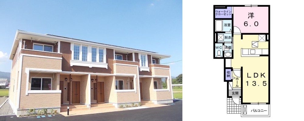 ブリリオ 102の外観と間取り図