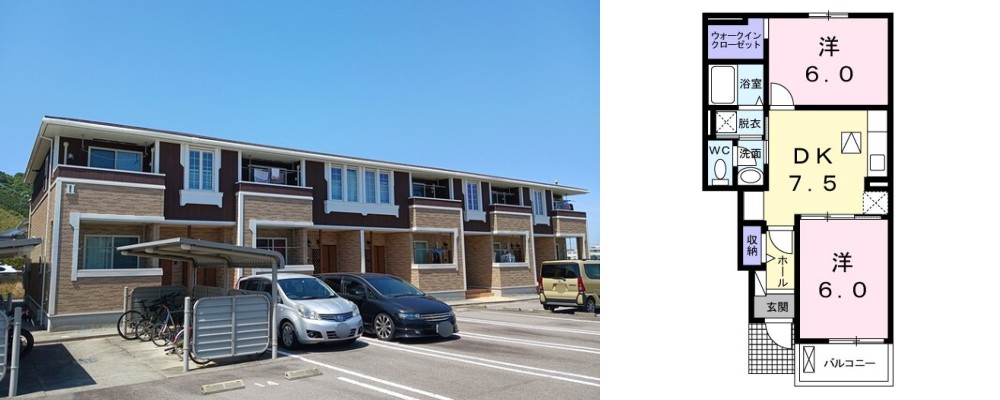 シエル・エトワレ II 105の外観と間取り図