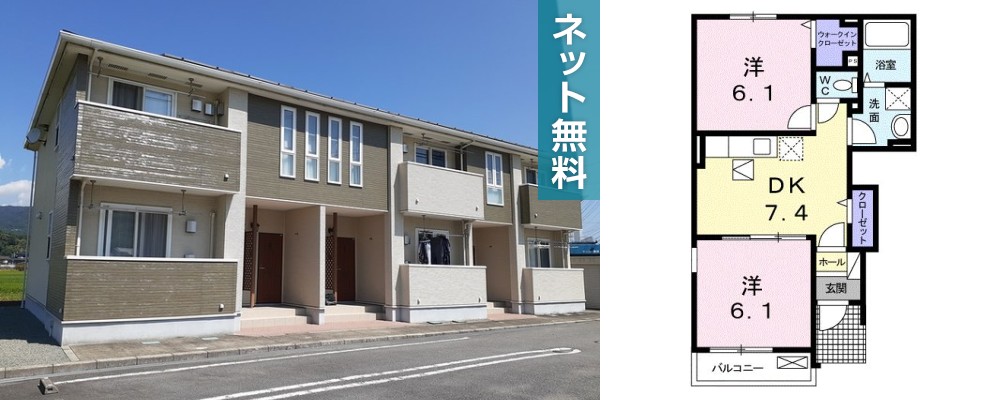 トォリ セッテ 101の外観と間取り図