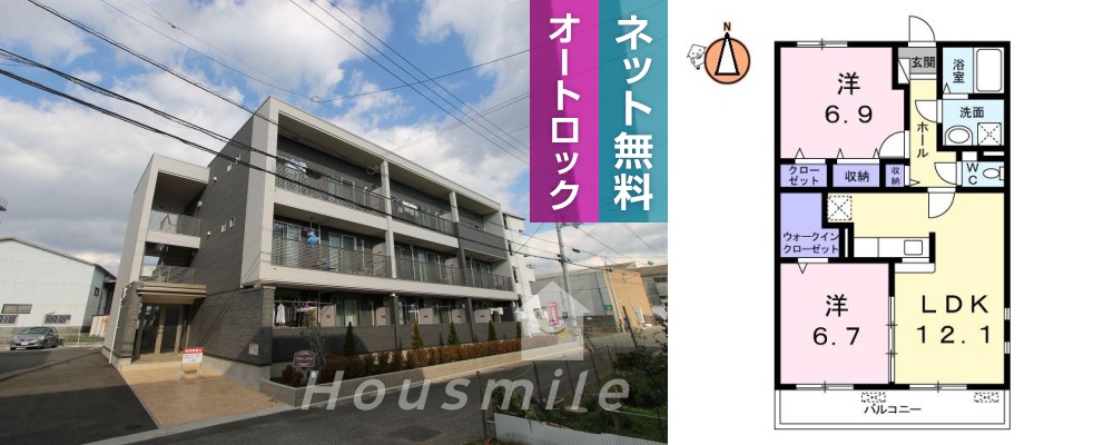 ブエナ・ビスタ 201の外観と間取り図