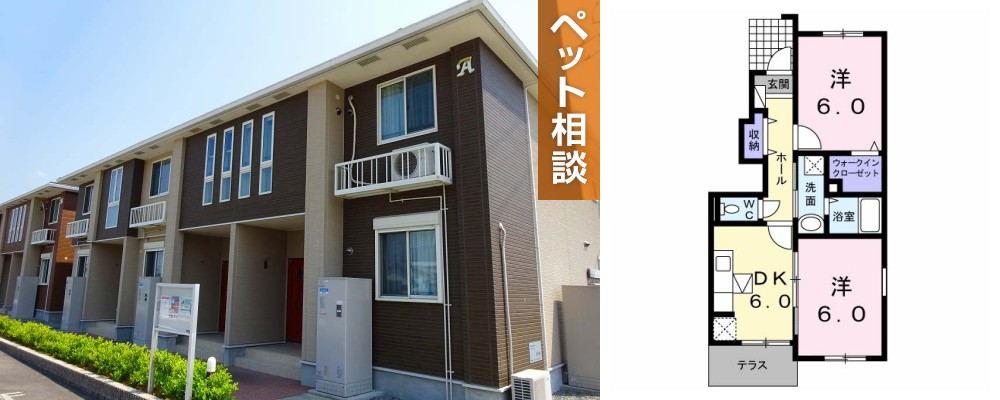 ベル フルーヴ A 101の外観と間取り図