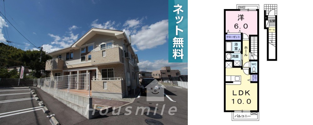 ジョイハウス 203の外観と間取り図