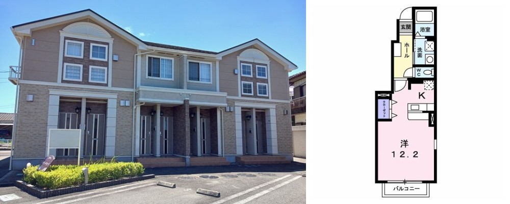 ルーチェ I 101の外観と間取り図