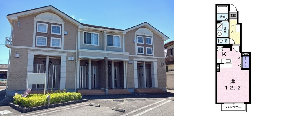 ルーチェ I 103の外観と間取り図