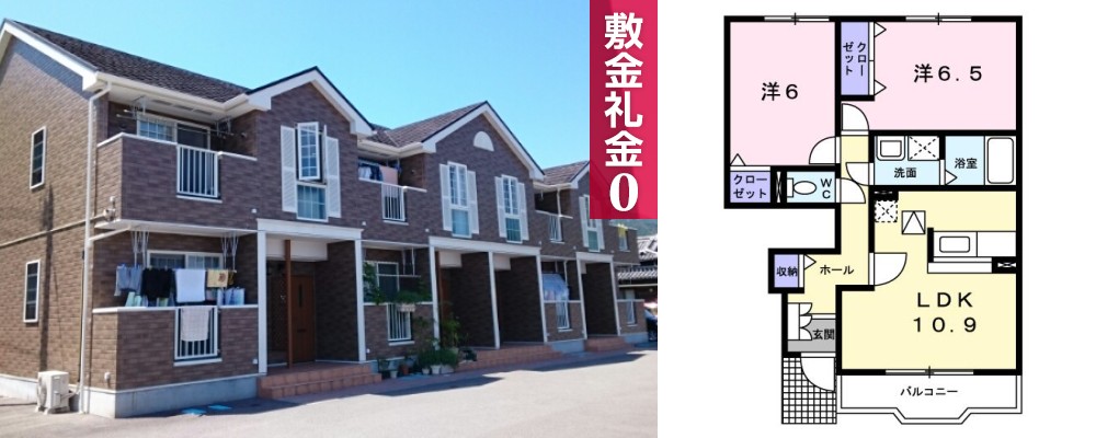 アルドーレ B 103の外観と間取り図