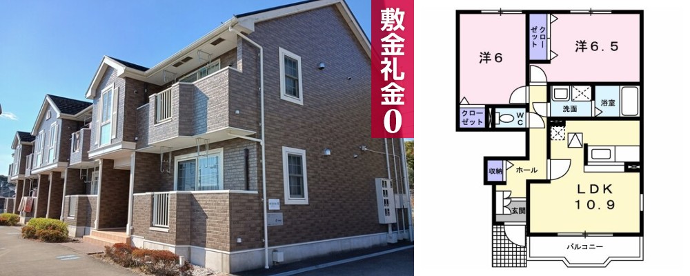 アルドーレ B 105の外観と間取り図